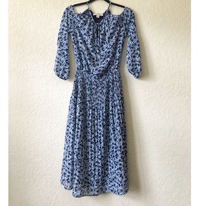 Micheal Kors blue floral shift dress.